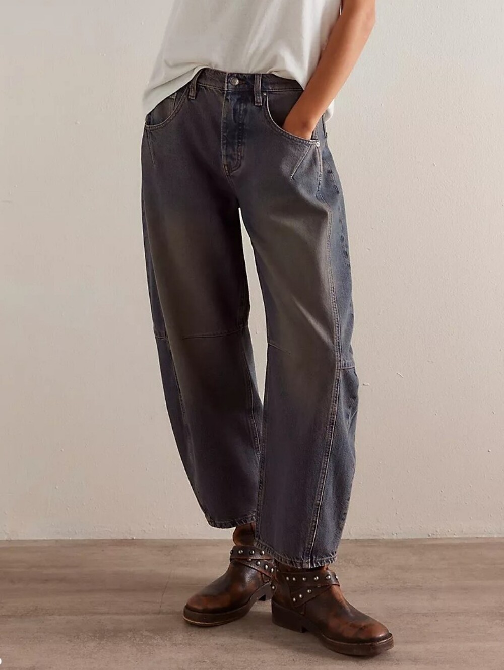 We The Free Crvy Venus High Rise Barrel Jeans